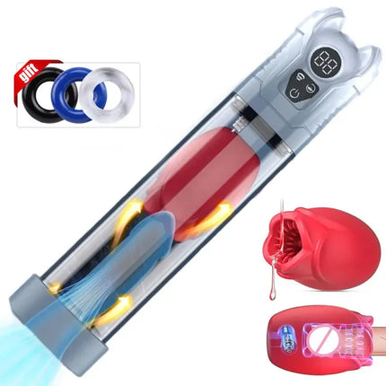 Electric Penis Pump Male Masturbators 5 Suction 6 Training Mode Automatic Masturbator LCD Pumps Enlargers Ault Sex Toys for Men