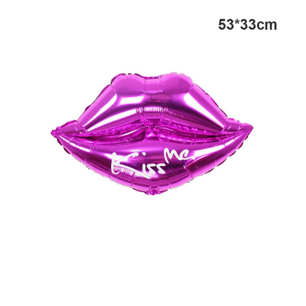 Lipstick Balloon Large Lip Heart Foil Balloons for Spa Makeup Girl's Party Decors Bridal Shower Wedding Valentine's Day Supplies