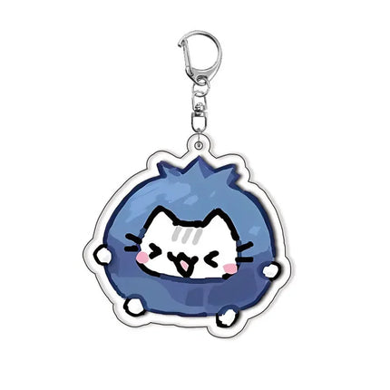 Cat Acrylic Double-layer Anime Keychain Cute Creative Backpack Pendant