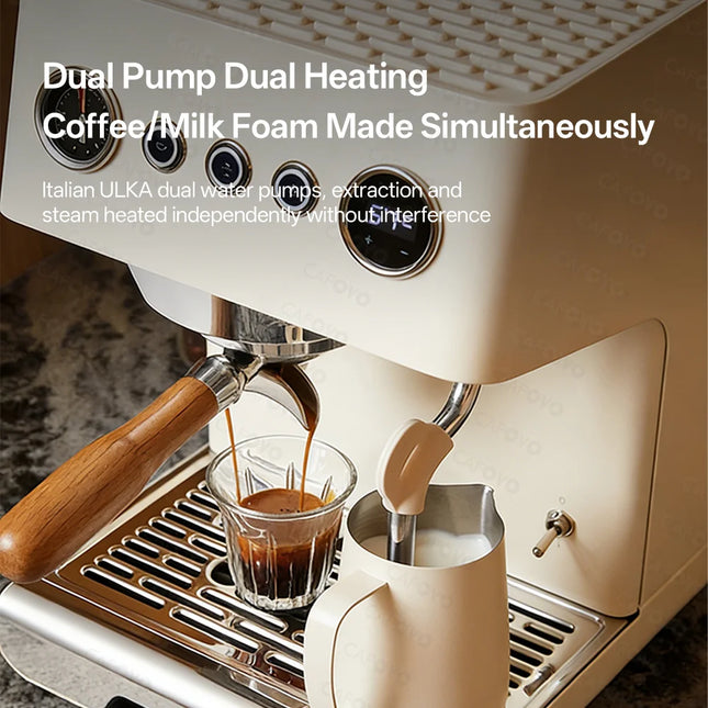 CAFOVO G3028A Semi-Automatic Espresso Machine OPV Adjustable Pressure Dual Pump Dual Boiler for Home Barista Cafe 220V