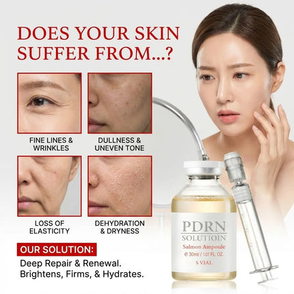 PDRN Salmon DNA Serum Ampoule Advanced Skincare Deep Repair Renew Brighten Tone Strengthen Barrier firming Face Essence Korean