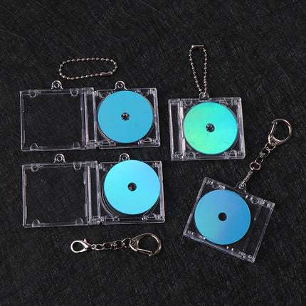 1pc NFC Functional CD Disc Key Chain Mini CD Case Keychain Peripheral Commemorative Album Key Holder For DIY Backpack Pendant