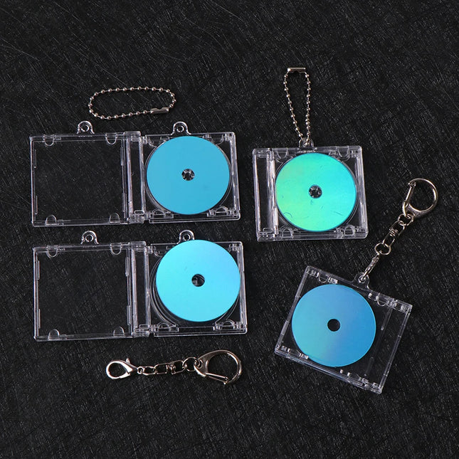 1pc NFC Functional CD Disc Keychain Mini CD Case Keychain Peripheral Commemorative Album Key Holder For DIY Backpack Pendant