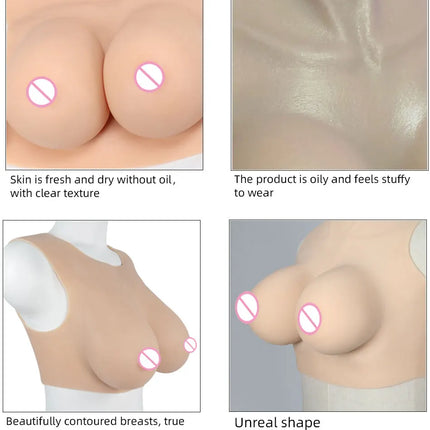 Cosplay Chest Silicone Breast Forms Huge Fake Boobs Transgender Drag Queen Shemale Crossdresser Artificial Breasts Shemale