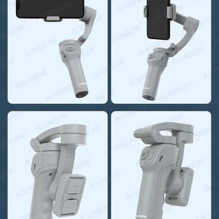AXNEN Smart 3-Axis Handheld Gimbal Stabilizer for Smartphone with Fill Light for iPhone Android Face Tracking Tiktok Vlog Kit