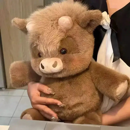 Soft Calf Pig Stuffed Animal Plush Toy Cute Animated Stuffed Animal Pillow Creative Running Pig Plush Toy Gift 17.7inch