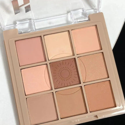 DIKALU Nine Color Eyeshadow Tray Nine Palace Grid Matte Pearl Summer Milk Tea Purple Peach Pink Fresh Niche