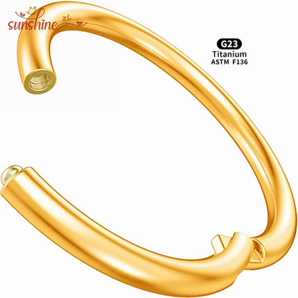5PCS G23 Titanium Nose Piercing Implant Grade 12G 14G 16G 18G 20G Clicker Diaphragm Tragus Piercing Sexy Body Jewelry Wholesale