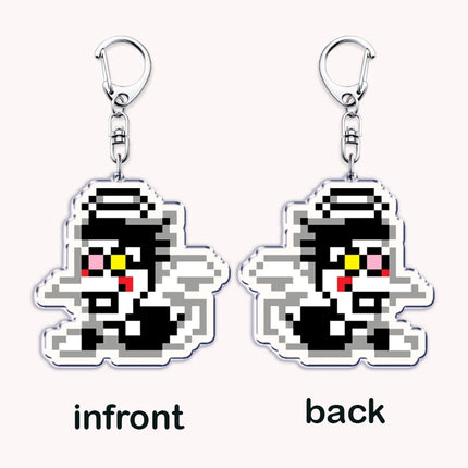 Cute Game Deltarune Keychains for Accessories Ralsei Kris Susie Spamton Undertale Angel Jewelry Keyrings Fans Gaming Gamer Gifts