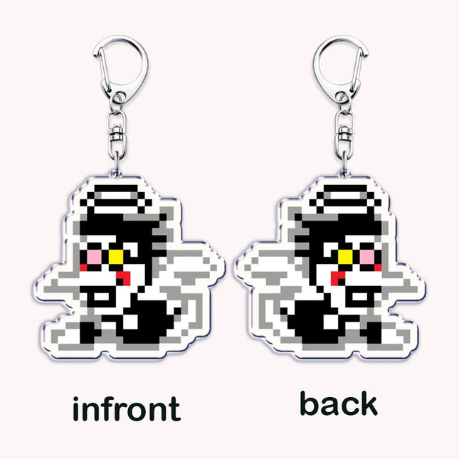 Cute Game Deltarune Keychains for Accessories Ralsei Kris Susie Spamton Undertale Angel Jewelry Keyrings Fans Gaming Gamer Gifts