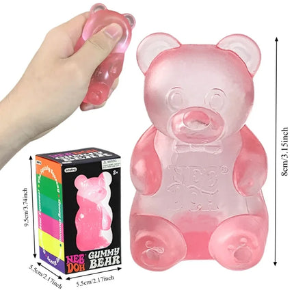 Needoh Bear Squishy Fidget Toy Stress & Anxiety Relief Helps Improve Focus Perfect for Birthday Gifts & Desk Decor