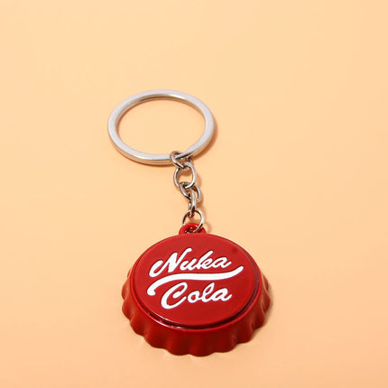 Game Series Red Letter Coke Bottle Cap Bottle Opener Multifunctional Pendant Keyring Men Women Backpack Jewelry Accessories