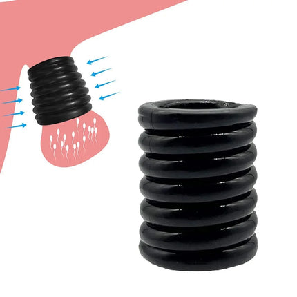 Men's Silicone Cock Ring Adult Sex Toy Scrotum Stretcher Sperm Retention Tension Locking Ring Genital Stretching Penis Rings