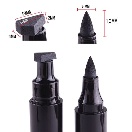 Long-lasting Eye Liner Pencil for Eye Makeup,Waterproof Double-Sided Liquid Eyeliner Stamp Pen Set for Beginners