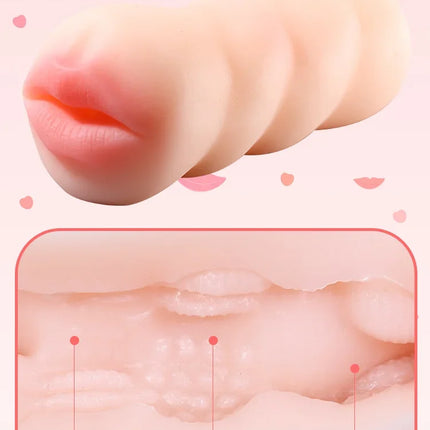 Realistic Deep Throat Vagina Artificial Real Pocket Pussy Oral Male Masturbator Blowjob Cup Erotic Sex Toys For Men Adult Games