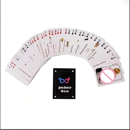 Adult Poker Card Game Set-Bedroom Fun Role Play 54 Cards Hottest Couples Sex Positions Sex Gift for Couples Connection Card Game