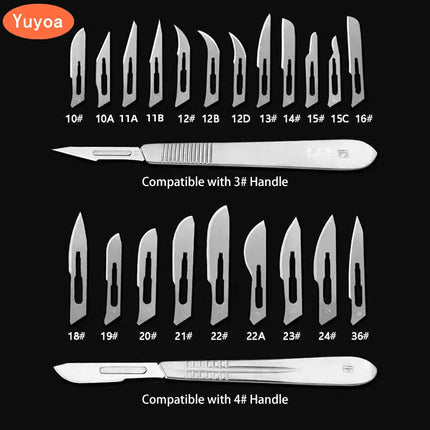 300pcs/3Box Disposable Medical Carbon Steel Sterile Surgical Blades for Eyebrow,Dental,Dissection, Podiatry, Grooming, Lab