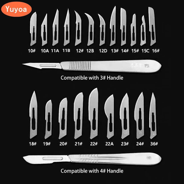 300pcs/3Box Disposable Medical Carbon Steel Sterile Surgical Blades for Eyebrow,Dental,Dissection, Podiatry, Grooming, Lab
