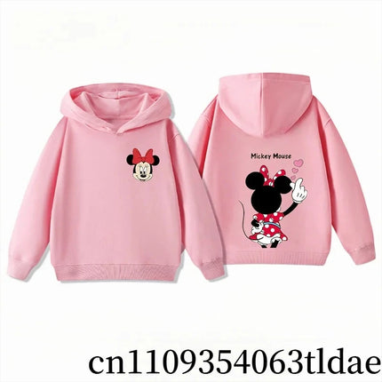 Cute Mickey and Minnie Hoodies for Kids, Boys and Girls, Autumn and Winter Warm Children's Hooded Sweatshirt