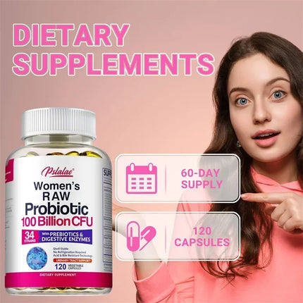 Raw Probiotics for Women - For Gut Health, Bloating Relief, Probiotics Nourish Digestion, Digestive Health