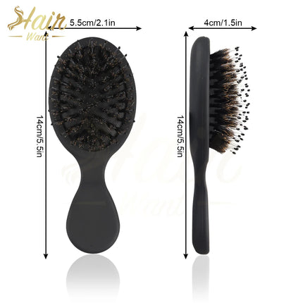 Hair Want Boar Bristles Hair Extension Brush with Nylon Travel Size Hair Brush Protable Mini Hair Brush for Pockets Purses