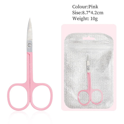 1pcs Eyebrow Scissor Eyelash Trimmer Facial Hair Remover Stainless Steel Nail Cuticle Manicure Scissor Beauty Makeup Tool