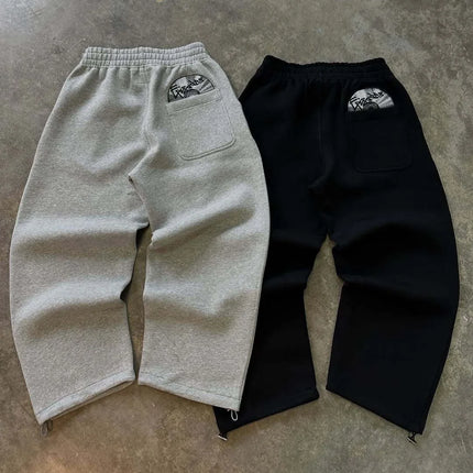 Fashionable Street Style Embroidered Sweatpants