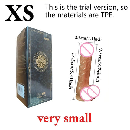 Realistic Curved Simulation Dildo Thick with Strong Suction Realistic G-spot Hands-free Soft Suitable for Men and Women Couples