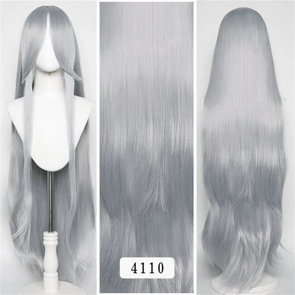Long Straight Cosplay Wig 100CM Multiple Colors Pink Blonde Black Anime Costume Wig Universal Synthetic Cos Wig Daily Party Wig