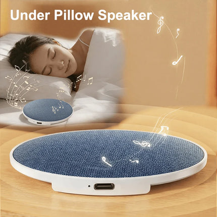 Under The Pillow Speaker Mini Bone Conduction Wireless Sleep Assist with Stereo Bass Support And Auto-Off for Deep Sleep