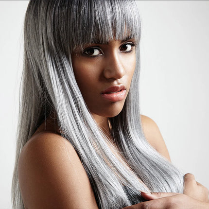 Sleek Hair Peruvian Double Drawn Remy Human Hair Weave Short Yaki Straight #44 #34 #51 #280  Piano Gray Mix Color Bundles