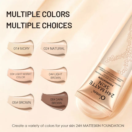 Natural liquid foundation, waterproof and sweat proof, durable makeup effect, multi color optional, create a natural foundation