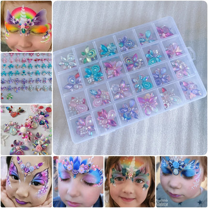 Festival Face Jewels Rhinestones Adhesive Crystal Face Gem Stickers DIY Face Painting Forehead Tattoo Stickers