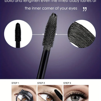 5D Mascara Waterproof Thickening Lengthening Curling Liquid Fiber Mascara Long-Lasting Curling Eyelash Extension Cosmetics