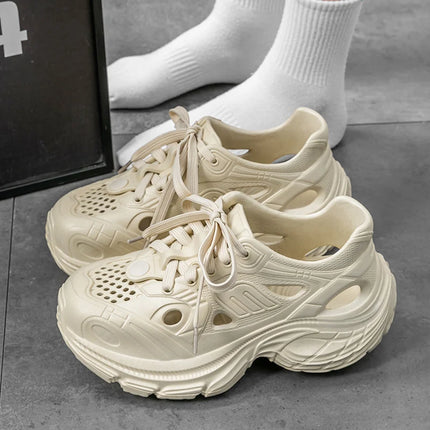 Fashion Breathable Chunky Sneakers Women 2025 Spring Summer New EVA Non Slip Wading Shoes Woman Thick Sole Platform Sports Shoes