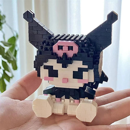 Sanrio Anime Hello Kitty My Melody Cute Building Blocks Doll Toy Pochacco Cinnamoroll Pompompurin Kuromi Girls Brithday Gift