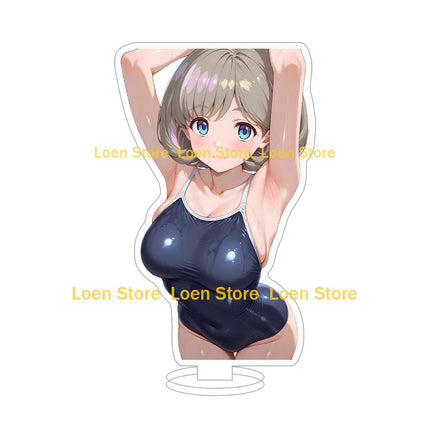 Hot game Anime sexy lingerie bikini girl student big ass big breasts bunny girl Anime Figure Acrylic stand desk ornament gift