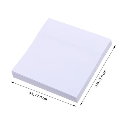 3 Pcs Student Stationery White Sticky Notes Notepad Blank Schedule Planning Paper Square Self Pads