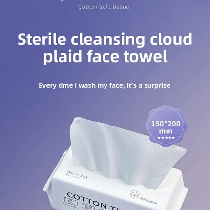 Face Towel Disposable Pure Cotton Thick Facial Towels Disposable Compressed Wipes Soft Cleansing Wipes Travel Makeup Paper Home
