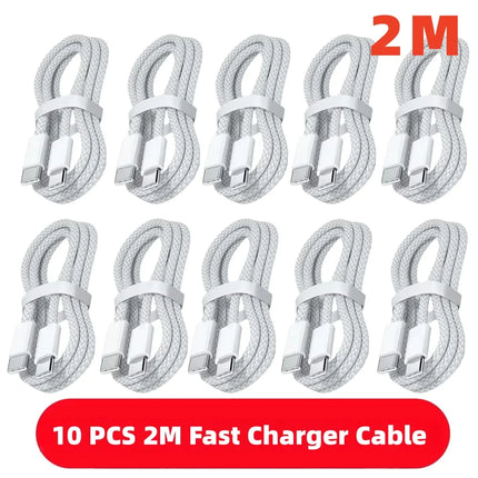 1-10PCS USB C Cable to USB C 100W Fast Charging Charger Cable Supports Fast Charging For iPhone 16 17 Samsung Xiaomi Huawei etc