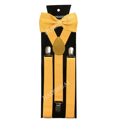 Hot Sale Suspenders Bowtie Sets Mens Women Boys Party Wedding Y-Back Shirt Braces Butterfly Belt Bow Tie Suit Accessories Gift