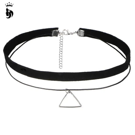 6Pcs/set Gothic Tattoo Black Lace Leather Velvet Collier 90S Punk Style Choker Necklaces