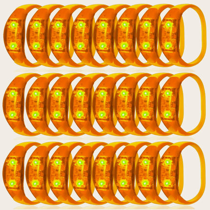 12-240Pcs LED Glow Bracelets Sound Activated Light Up Bracelets for Adults & Kids with Flashing LED Strobe for Night Events