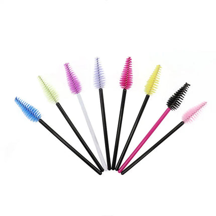 25pcs Eyelashes Extension Supplies Makeup Brushes Mascara Wand Microbrush Eyebrow Eyelash Cosmetics Applicator Spoolie Brush