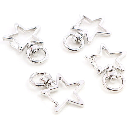 10pcs Cat Heart Snap Hook Trigger Clips Buckles For Keychain Lobster Lobster Clasp Hooks for Key Ring Clasp Jewelry Supplies