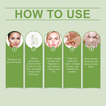 Mung Bean Cleansing Oil Gentle Makeup Remover Oil Lip Eye Makeup Cleansing Pores Non-tightening Keep Fresh Soothing Skin Care