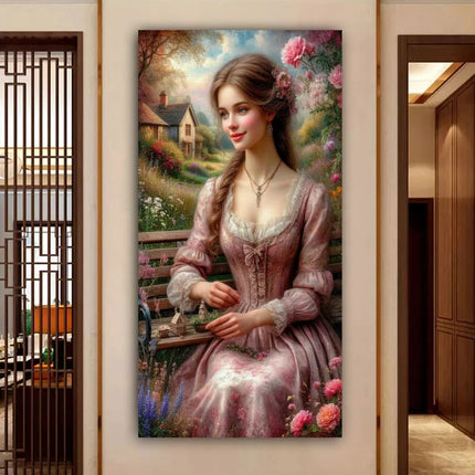 Beautiful Woman Picture Large Size Diy Diamond Art Painting Set New Collection Garden Goddess Full Drill Mosaic Embroidery Kits