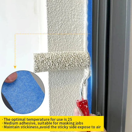 10/20/50m Blue Painters Tape for Painting, Edges, Trim, Ceilings - Masking for DIY Paint Projects - Residue-Free Paint Tape