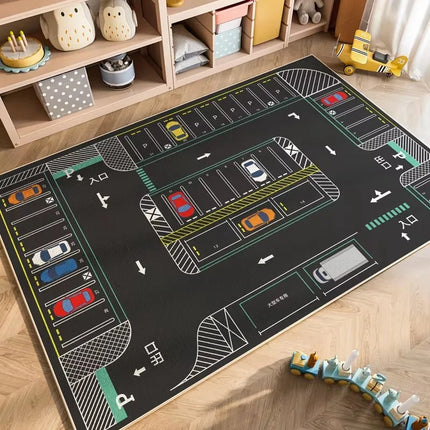 Cartoon Car Traffic Children's Carpet Play Room Baby Crawling Mat Home Decoration Living Room and Bedroom Floor Mat