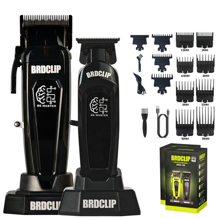 BRD FADE Clipper Professional Men's Hair Line Up Trimmer 10000RPM Barber Foil Shaver Base Charger Salon Blending Tools